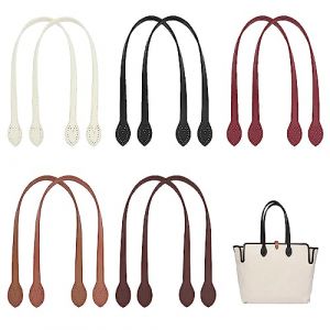 Kleemeiero 10PCS Anses de Sac en Cuir Sangle Cuir Sac a Main 60cm Poignées de Sac à Main en Cuir avec Trous d'Extrémité en Forme d'Oreille Cuir Sangle de Remplacement pour Sacs au Crochet, Multicolore (Smaejhgmlsbj, neuf)