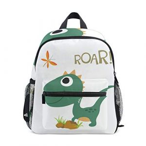 Mnsruu Sac à Dos pour Enfants Joli Sac préscolaire Dino Kindergarten pour garçons Filles, Multicolore (AABAO, neuf)