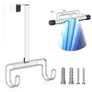 Accroche Table a Repasser, Support Fer a Repasser Montage Mural, Support Planche a Repasser avec Crochets Amovibles, Acier Inoxydable Porte Planche à Repasser, Convient pour Le Linge, Argent (SunyaTech, neuf)