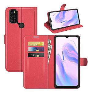 Fertuo Coque pour Blackview A70 / A70 Pro, Antichoc Portefeuille &Eacute;tui Housse en Cuir &agrave; Rabat Flip Cover Case avec Porte Carte, B&eacute;quille, Boucle Magn&eacute;tique pour Blackview A70 Pro, Rouge (Fertuo Store, neuf)