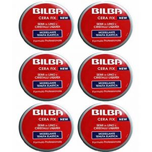 6 Bilba Cire pour cheveux FIX modelant &eacute;tanch&eacute;it&eacute; &eacute;lastique graines de lin et cristaux (Nikilko2017, neuf)