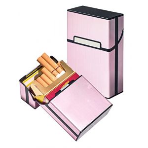 2pcs Étui à Cigarettes Femme Porte Cigarettes - LAOYE Boite a Cigarettes Etui Paquet pour Cigarette Or Rose… (Laoye, neuf)