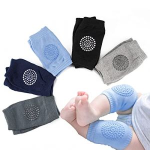 Genouillere Bebe, 5 paires Protège Genoux Bébé, Genouillère Antidérapant Protège Genoux Bébé, Genouillères pour Garçon et Fille pour Rampant, Genouillère Enfant Knee Pads Pour Tout-Petits 0-24 Mois (Sucy Prime, neuf)