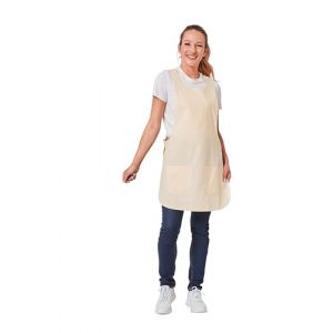 Hurry Jump Tablier chasuble Tablier sans manches femme type blouse chasuble RAYE JAUNE (Label blouse, neuf)