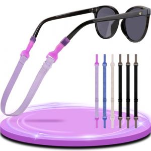 Pamofuper Cordon Lunettes Sport, 6 Pi&egrave;ces R&eacute;glable Attache Lunette Homme Enfant, Antid&eacute;rapant Cordon Lunette Pour la Course, Ski, Natation(A) (Pamofuper, neuf)