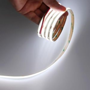 JOYLIT 6M Ruban LED COB 24V 6000K Blanc Froid Intérieur 320LEDs/M, CRI 93+ Sans Point 8MM Autocollante Découpable Bande LED pour Chambre, Armoires, Camion (Sans Alimentation) (Joyled, neuf)