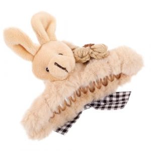 TOPPERFUN Pince &agrave; Cheveux Lapin Peluche Grosse Taille Effet Antid&eacute;rapant Femme Usage Quotidien Bonneti&egrave;re (Linuya, neuf)