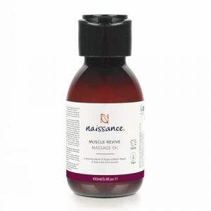 Naissance Muscle Revive Huile de Massage Chauffante - 100 ml - Base d'Huile de Pépins de Raisin avec Thérapie de Massage au Gingembre et au Poivre Noir pour les Douleurs Articulaires et Musculaires (naissance ®, neuf)