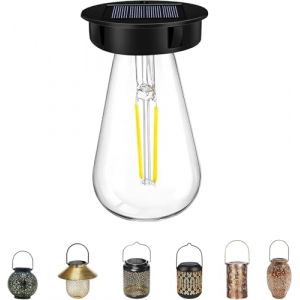 Lampes solaires pour l'ext&eacute;rieur - 1 pi&egrave;ce de rechange pour lampes de jardin - Lampes solaires de 8 cm - Lampions d'ext&eacute;rieur r&eacute;sistants aux intemp&eacute;ries - Lampe suspendue solaire d'ext&eacute;rieur - Ampoule (wuhanshiyihekejiyouxiangongsi, neuf)