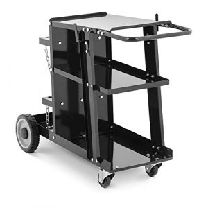 Stamos Chariot à Souder S-WECA-1 (capacité de charge 65 kg, 3 surfaces de stockage, hauteur de travail 75 cm, acier, plateforme pour bouteille de gaz) (expondo GmbH, neuf)