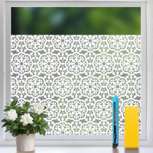 Niviy Film Fenetre Anti Regard Film Occultant Repositionnable sans Adh&eacute;sif Anti-UV pour Cuisine Chambre Salon Salle de Bain 90x200cm (Kaidishi-EU, neuf)