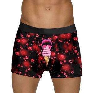 Boxer St Valentin Homme, Boxer Humoristique pour Homme Saint Valentin Personnalis&eacute; Mini Slip Homme Sexy Calecon Rigolo pour Homme Calecons Homme Humour Cadeaux Saint Valentin Couple (IHUAE, neuf)