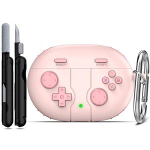 RFUNGUANGO Compatible avec Beats Studio Buds + (2023) / Beats Studio Buds (2021) Étui de Protection en Silicone, thème de Console de Jeu Compatible avec Beats Studio Buds,Rose (JINGCI EUR, neuf)