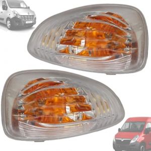 Twowinds - Clignotant Rétroviseur Compatible avec Renault Master 3, Nissan NV400, Opel Movano, Latéral Gauche et Droite - 7485120621-7485120620 - Indicateur (lot de 2, les deux côtés) (Autoparts-forless, neuf)