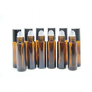 YIZHAO Marron Flacon Roll On Vide 10ml, Flacon Roll On en Verre, pour Huile Essentielle, Rechargeable, Aromath&eacute;rapie, Parfum, Massage,avec [Bille en Acier Inoxydable]-12Pcs (One Trillion Network, neuf)