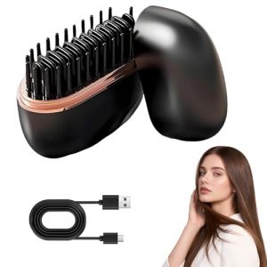 Mini Fer &agrave; Lisser,Lisseur Cheveux,Lisseur Portable de Voyage,Peigne Lisseur de Cheveux,Mini Brosse Lissante &agrave; Cheveux,Chauffage Rapide en 10 Secondes,3 R&eacute;glages de Temp&eacute;rature,pour Voyage Maison (HUIKUANGEU, neuf)