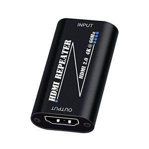 KUYIA Amplificateur HDMI amplificateur répéteur de signal, 4K @ 60 Hz 25 m/1080p 44 m, rallonge HDMI femelle vers femelle pour jeux/bureau/home cinéma (pas d'alimentation nécessaire) (hd tech, neuf)