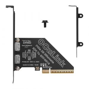 GINTOOYUN PCIe X4 4.0 Oculink SFF8611&8612 Carte d'expansion USB SSD Externe Carte Graphique Externe pour U.2 SSD eGPU Carte Graphique Externe (FENGQLONG, neuf)