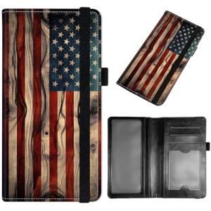 GYSYZJDH &Eacute;tui de ch&eacute;quier pour homme et femme, fin en cuir synth&eacute;tique avec blocage RFID, &eacute;l&eacute;gant et durable, Drapeau am&eacute;ricain 02, Checkbook Cover, Drapeau am&eacute;ricain (GYSYZJDH, neuf)