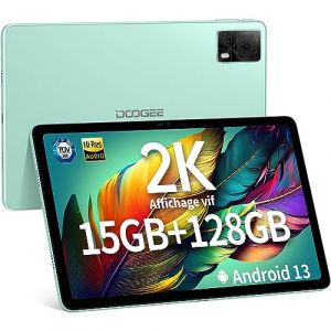 DOOGEE Tablette Android 13 T20S, 10.4" 2K, 15GB+128GB/TF 1TB, 7500mAh Tablette, TÜV Certificat, 13MP+5MP, Octa Core, Dual 4G LTE+5G WiFi Tablette Tactile, Widevine L1/OTG/Face ID (MOVIN SHOP, neuf)