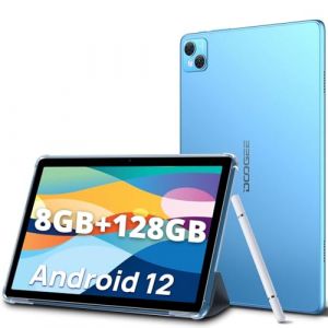 DOOGEE Tablette Tactile 10.1 Pouces, T10 Android 12 Octa-Core 15Go+128Go(TF 1TB), 8300mAh 13MP+8MP Caméra, TÜV Certificat, Dual 4G LTE/SIM Tablette PC, WiFi, BT5/GPS/Type C - Bleu (Midoc 2.0 FR, neuf)
