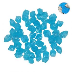 AzureRay Pierres Lumineuses, Lot de 200 Résine Galets Lumineux, Cailloux Lumineux en Résine Bleu Marine pour Extérieur et Intérieur Décoratives (Blue) (TXY, neuf)