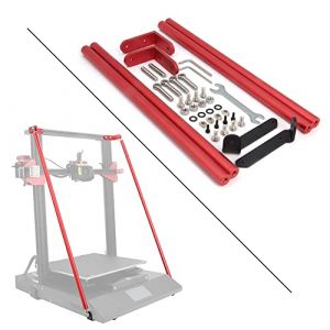Zeberoxyz Kit de Barres de Support Rouges Uniquement pour imprimante 3D CR-10S Pro/CR-10S Pro V2, Mise &agrave; Niveau DIY pour imprimante 3D Creality CR-10S Pro/CR-10S Pro V2 (616 mm) (Zeberoxyz 3D Store, neuf)