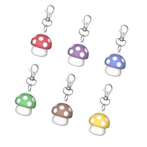 Lot de 6 capuchons en silicone pour rouge &agrave; l&egrave;vres et porte-cl&eacute;s (Coloredcloud, neuf)