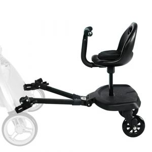 Planche de Poussette Universelle,Vihir Planches À Roulettes Pour Bébé, Buggy Board avec Siège, Adaptée Aux Enfants De 2 À 6 Ans, Avec Accoudoirs et Dossier, Démontage en un Clic (Vihir EU, neuf)