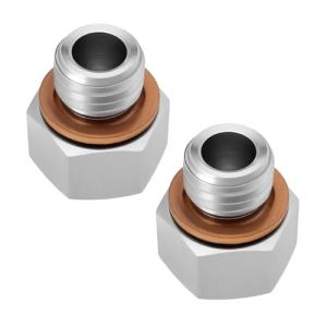 eMagTech Lot de 2PCS Adaptateurs de Raccord M&eacute;trique en Acier Inoxydable 304 M12x1,5 M&acirc;le vers 1/8 NPT Femelle pour Capteur de Temp&eacute;rature de Pression d'huile et d'eau 20 Mm avec Rondelle (eMagTech, neuf)
