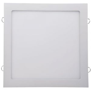 ChiliTec Panneau LED carr&eacute; encastrable au plafond 30 x 30 cm 20 mm plat 230 V 24 W 2200 lm avec transformateur Montage encastr&eacute; 4200 K Couleur de la lumi&egrave;re blanc neutre Cadre blanc (BUVTEC, neuf)