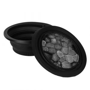 Pongnas Bol de Bain Glaciaire Pliable pour L'effet de Refroidissement Profond Face Face Bol de Silicone avec Trou Suspendu Noir Portable de Bain Glaciaire Bol, Visage de Bain Glaciaire (Beiyizhu, neuf)