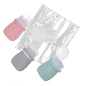 ABOOFAN Set de Flacons Voyage Silicone Bouteilles Rechargeables &Eacute;tanches pour Lotion Shampooing Gel Conteneurs Cosm&eacute;tiques Souples et L&eacute;gers pour Toilette Kit Pratique pour Avion et (Halleyham, neuf)