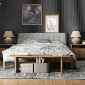 AICA Lot de 2 Panneaux Muraux D&eacute;coratifs Acoustiques Bois MDF 240x60cm Ch&ecirc;ne noir AntiBruit, Facile &agrave; Poser (AICA  Sanitaire, neuf)