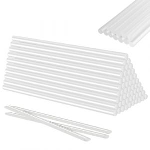 Comioke Colle Chaude, Bâtons de Colle Chaude 11 x 200 mm, 100 Pièce Baton de Colle pour Pistolet, Bâtonnets de Colle Chaude, Bâtons de Colle pour Bricolage, Artisanat, Réparations (RONG LII, neuf)