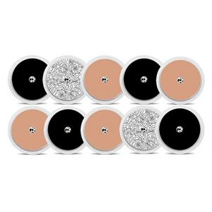 Diasticker&reg; | Freestyle Libre 2 - Sticker - 10er Set "Black & White" | Imperm&eacute;able - Autocollant en vinyl pour Freestyle Libre 2 sensor, capteur (Diasticker, neuf)