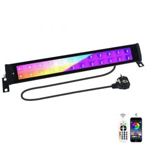 BOSITE 50W Projecteur LED RGB & UV Lumiere Noire Spot LED Couleur avec Télécommande, IP66 Etanche Projecteur LED Exterieur, Black Light pour Glow Peinture Fluorescente Jardin Bar Halloween (BOSITE INC, neuf)