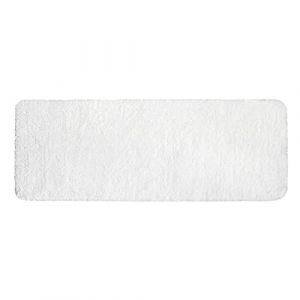 MIULEE 1 pièce Tapis Salle de Bain Rectangulaire Tapis d'Entrée pour la Douche Antidérapant Doux Confortable Tabis Absorbant Tapis Moelleux Microfibre WC Toilette Baignoire 45x120CM Blanc (MIULEE HOME, neuf)