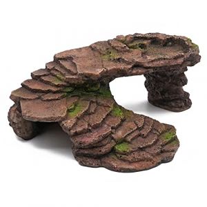Svauoumu Cachette Reptile Plateforme Tortue Terrasse Tortue Cave Salamandre Gecko Leopard ​Caché Reptile Cave Dragon Barbu Sanctuaire Habitat Terrarium DéCoratio (HUOHUOZHU, neuf)
