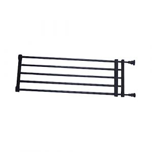 Barrière Extensible, Barrière Rétractable pour Chien, Garde, Protection, Clôture pour Animaux de Compagnie, Clôture pour Chiots, Barrière D'escalier E, 39à60cmx36cm Noir (DwellWelles, neuf)