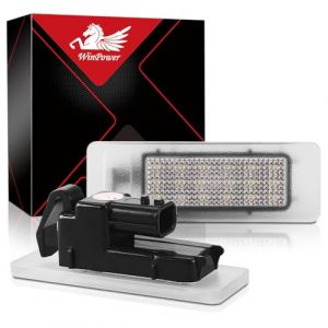 WinPower &Eacute;clairage de plaque d'immatriculation LED Feu de Plaque Sans Erreur 6000K Blanc Ampoule Compatible avec Clio IV/V Megane IV Scenic IV Kadjar Koleos II Espace V Duster II., 2 Pi&egrave;ces (DZG2018, neuf)