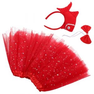 IWOWHERO D&eacute;guisement Poisson Gar&ccedil;on Fille avec Serre-t&ecirc;te et Jupe Peluche Douce Costume Marin pour F&ecirc;tes Halloween et Jeux Imagination (Ssaaya, neuf)