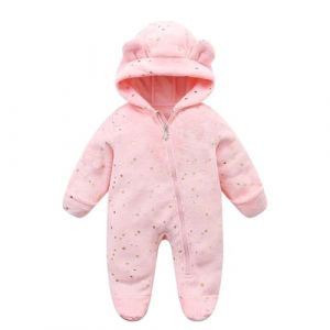 Hiver Chaud Pyjama B&eacute;b&eacute; Nouveau-N&eacute; Barboteuse Manteau d'hiver Polaire Combinaison Vetement Noel Mignon Fille Enfant Fourrure Naissance 0-18 Mois (MAIE25, neuf)