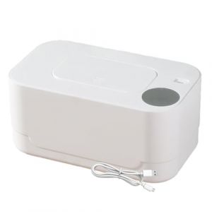 Chauffe-lingettes - Distributeur chauffe-lingettes intelligent grande capacit&eacute;,R&eacute;chauffeur s&ucirc;r pour lingettes, distributeur de lingettes &agrave; chargement USB pour cr&egrave;che, voiture, maison (bruste, neuf)