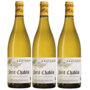 Petit chablis bourgogne 2023 AOC - Vin blanc chardonnay sec - 3 x 75cl. (VINACCUS, neuf)