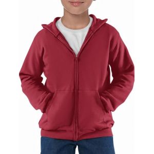 Haloumoning Sweat &agrave; capuche &agrave; manches longues zipp&eacute; pour gar&ccedil;on Veste &agrave; capuche de sport unie Sweat &agrave; capuche d&eacute;contract&eacute; basique avec fermeture &eacute;clair, rouge de vineux, 13-14 ans (Zecio, neuf)