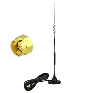 Eightwood Antenne Voiture 4G LTE 10dBi SMA m&acirc;le antenne omnidirectionnelle 3 M&egrave;tres de c&acirc;ble Base magn&eacute;tique Convient pour Hotspot sans Fil Modem routeur v&eacute;hicule Voiture Camion RV Bus Van (RFSolution, neuf)