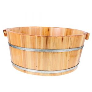 HONMEET Bassine De Trempage En Bois Seau De Bain Portable Pour Bassin De Lavage Pour Maison Et Extérieur (ATriss, neuf)