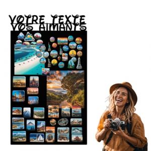 Anwicar Tableau Magnétique Personnalisé - Tableau Effaçable en Acier - Idéal pour Aimants et Notes - Tableau Noir Magnétique Mural - Compatible avec Marqueurs Craie - Noir - 30x50 cm (Anwicar, neuf)