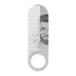 Peigne à barbe - Petite brosse de coiffage pour moustache - Peigne à barbe pliable - Peigne pliable pour homme - Peigne de poche pliable - Peigne à cheveux - Outil de moulage portable avec anti-accroc (mjingste, neuf)